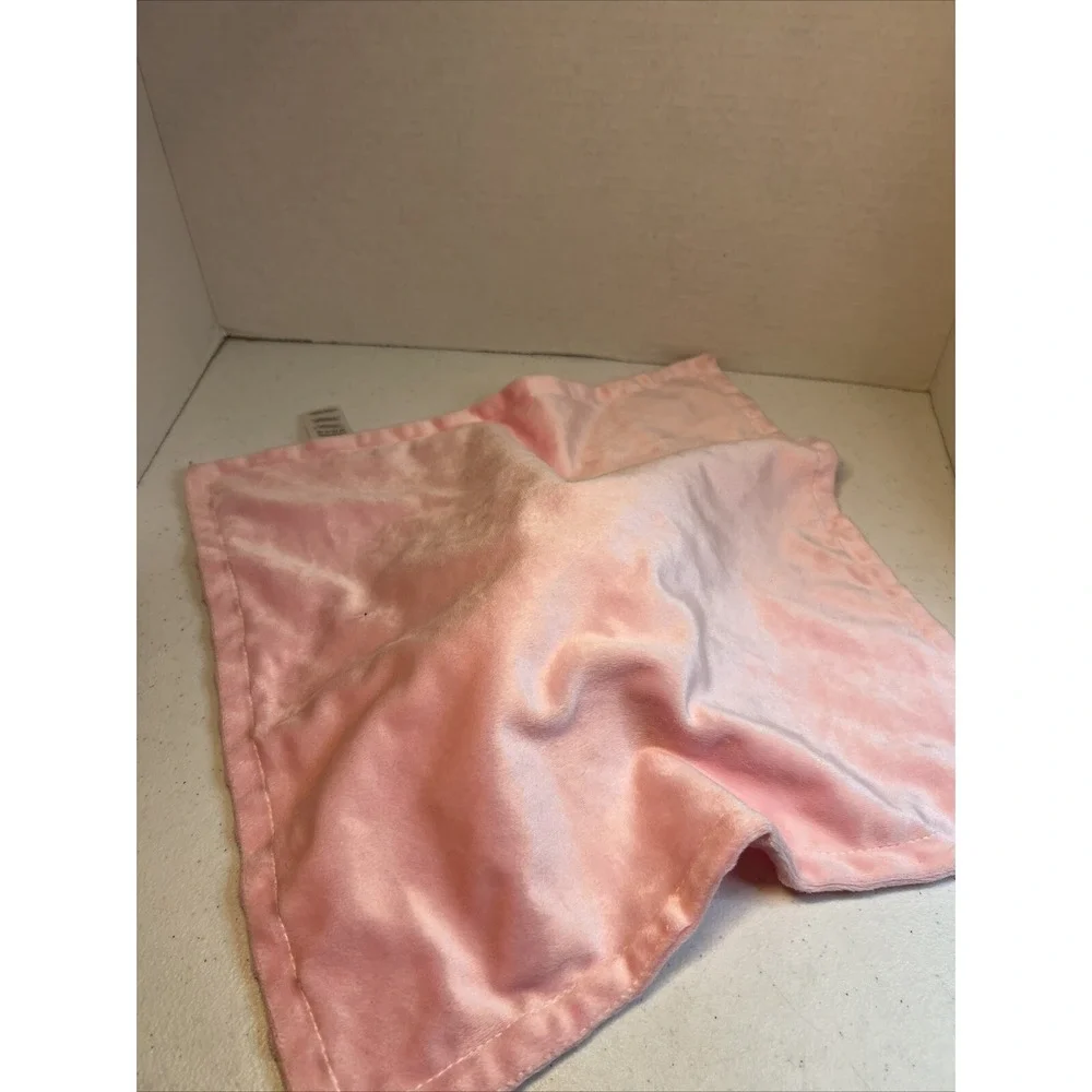 Nuby Elephant Pink Baby Security Blanket Lovey Plush Stuffed Sensory Fabric